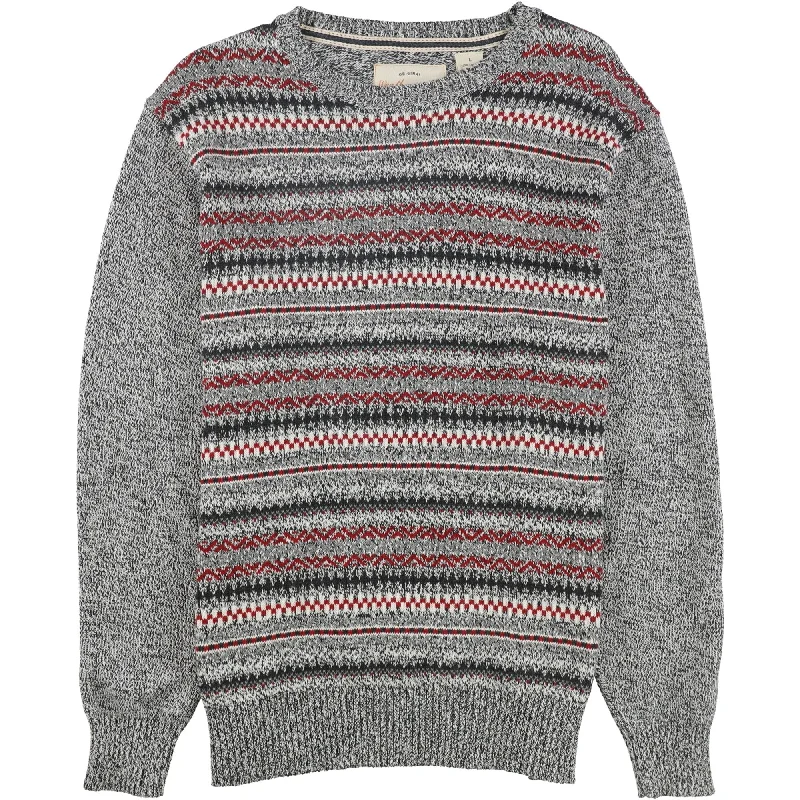 Weatherproof Mens Fair Isle Stripe Knit Sweater