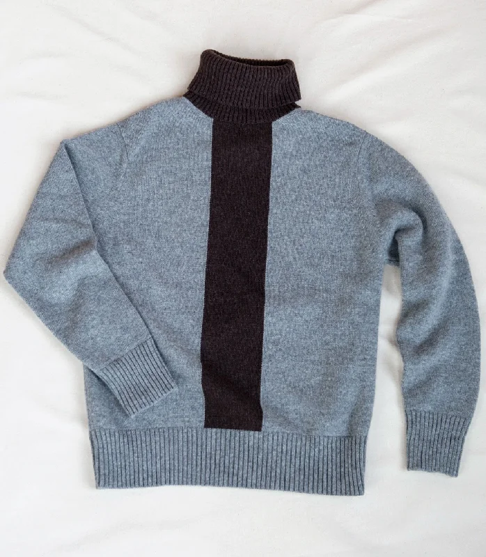 Wool Turtleneck Stripe Sweater