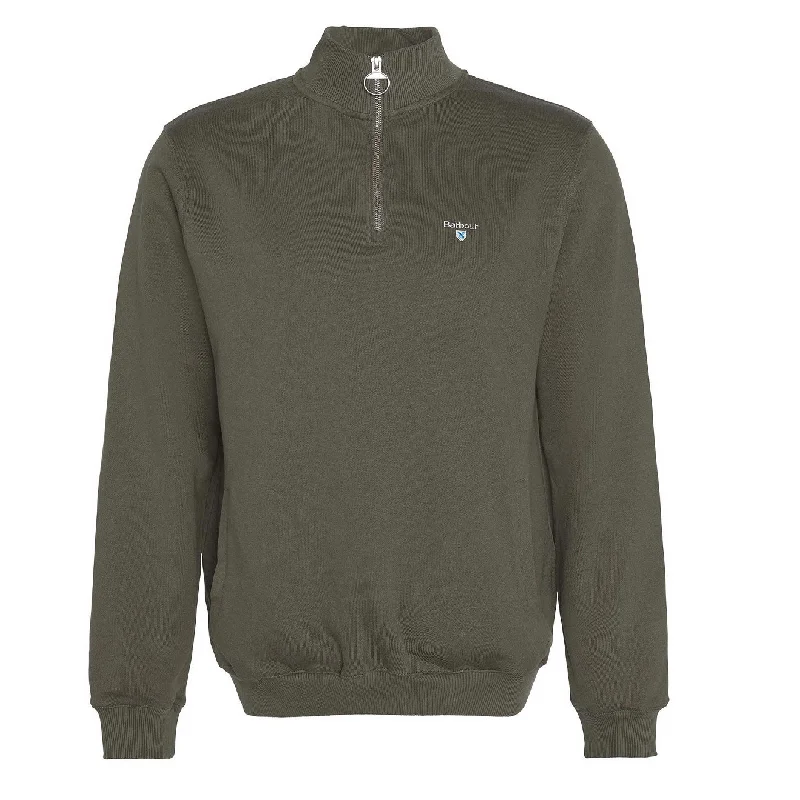 Barbour Beckhill Half Zip Sweatshirt Mid Olive