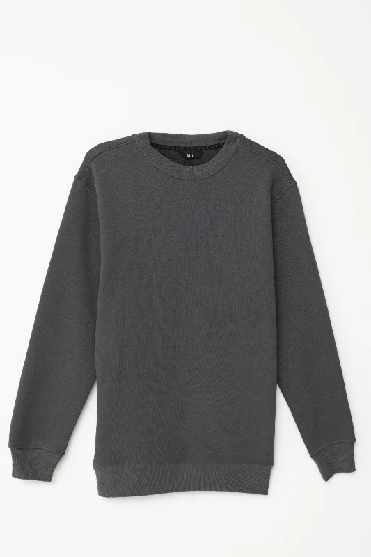 Basic Sweatshirt in Charcoal Grey