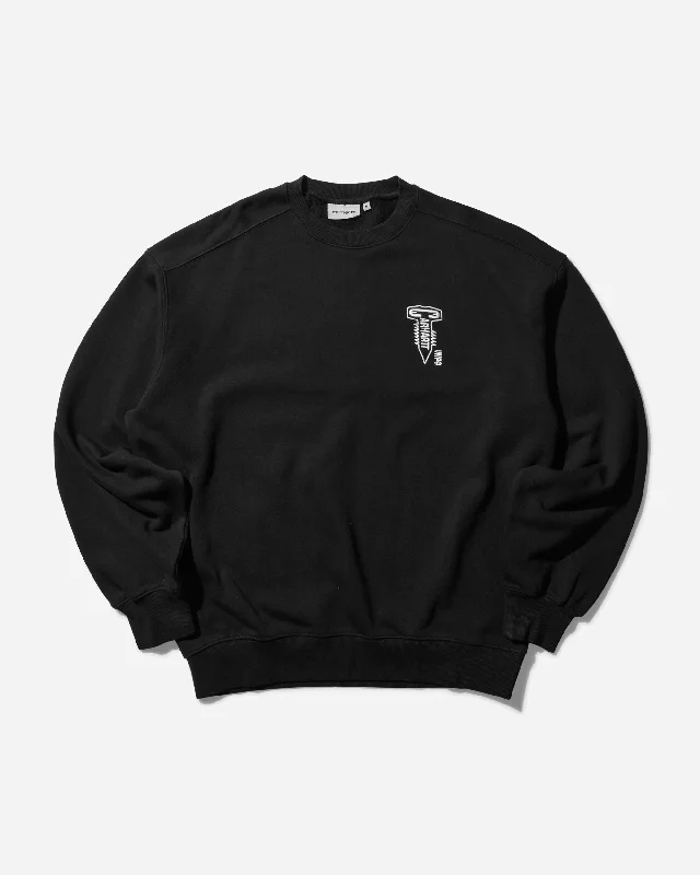 Men's Cross Screw Crewneck Sweatshirt Black