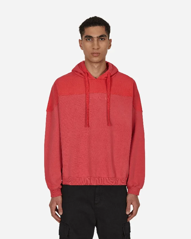 Two Tone Hooded Sweatshirt Red