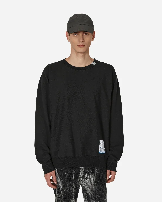 Embroidery Crewneck Sweatshirt Black