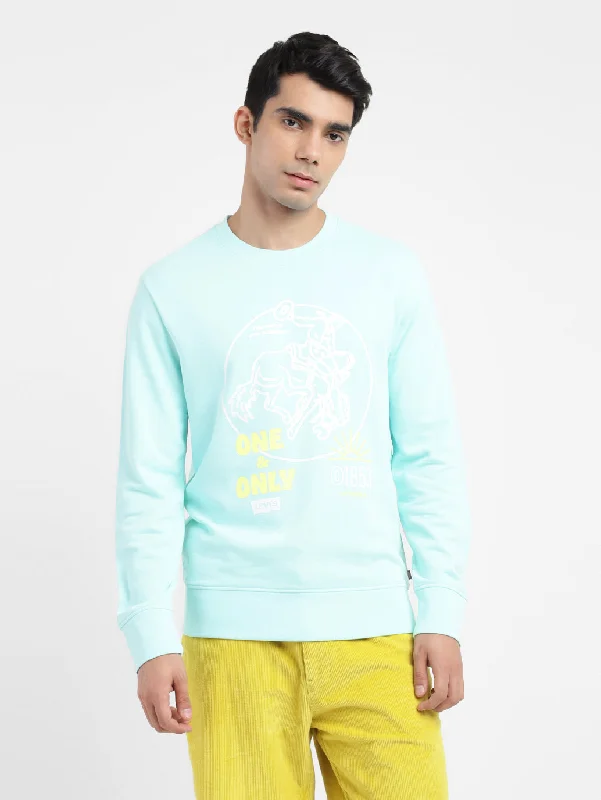 Men's Graphic Print Crew Neck Sweatshirt