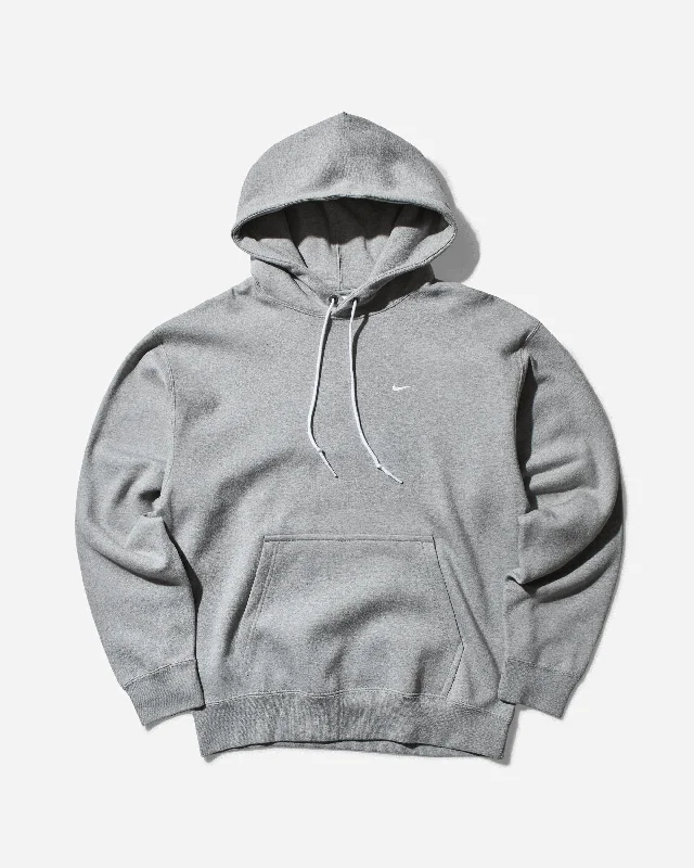 Men's Solo Swoosh Hooded Sweatshirt Dark Grey Heather