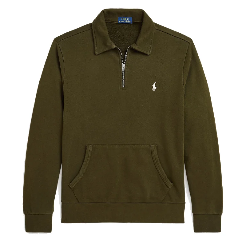 Polo Ralph Lauren Loopback Fleece Quarter-Zip Sweatshirt Dark Loden