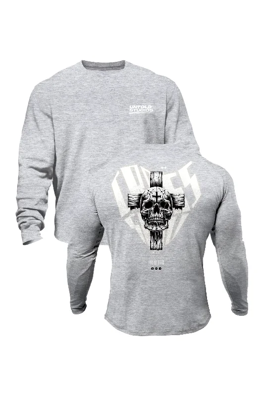 Untold Studios Gothic Cross Skull Sweatshirt - Grey