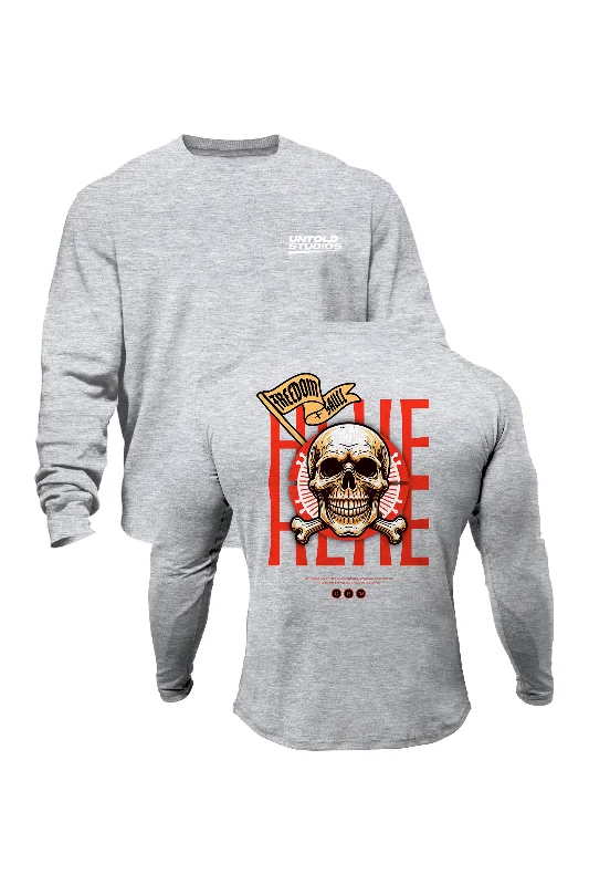 Untold Studios Gothic Freedom Skull Sweatshirt - Grey