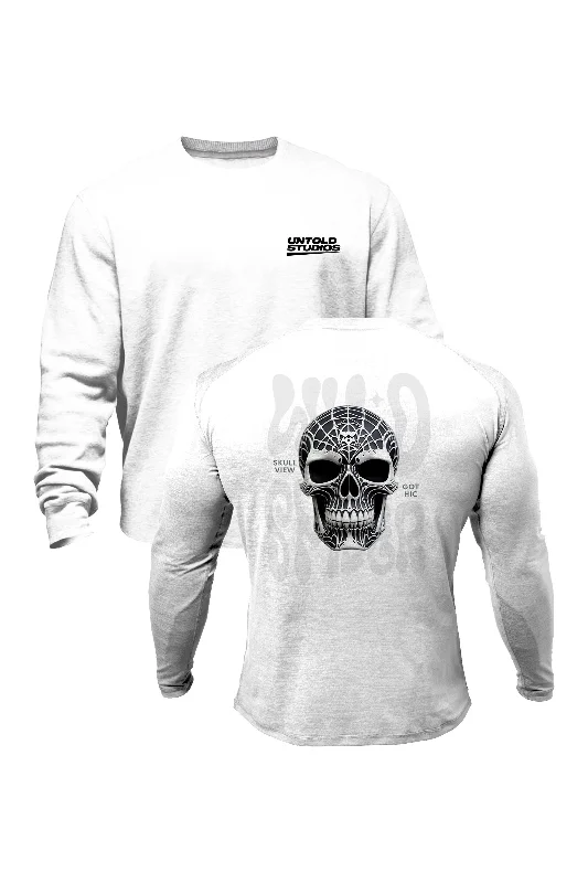 Untold Studios Gothic Spider Skull Sweatshirt - White